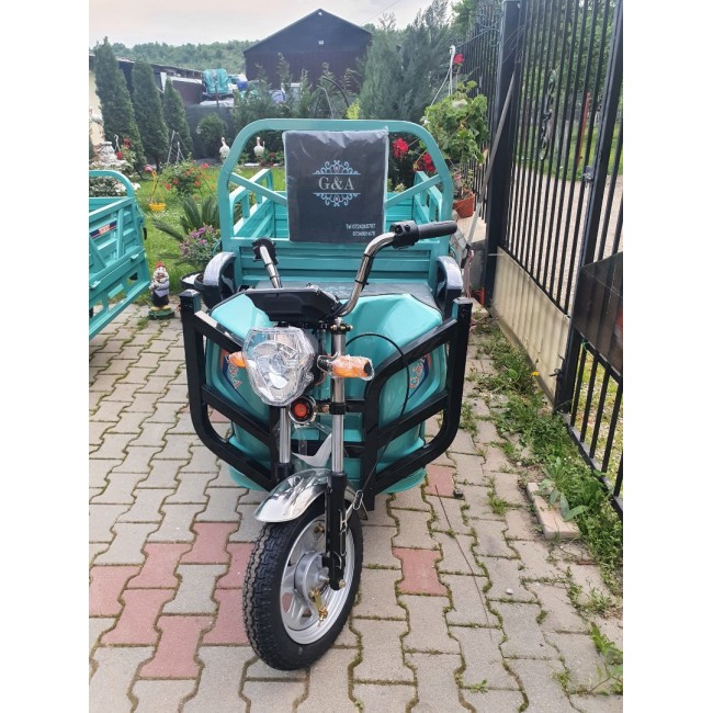 Tricicleta Electrica Tuk Tuk, 1500W, Baterie 45Ah Verde