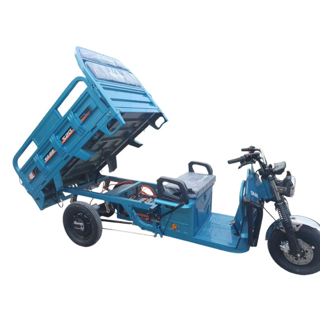 Triciclu electric Cargo CQ Albastru