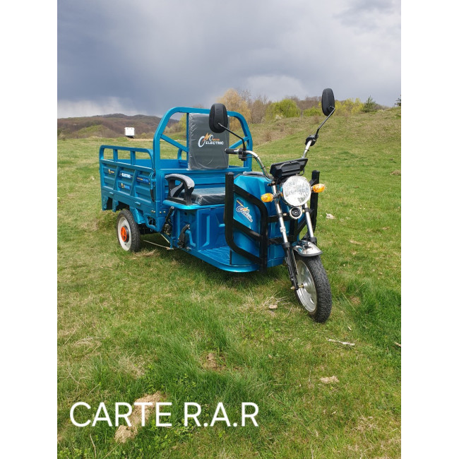 Triciclu Electric cu bena basculabila Tuk Tuk, GN1500DZH-7, Baterie 52Ah Albastru Triciclu Electric cu bena basculabila Tuk Tuk, GN1500DZH-7, Baterie 52Ah Albastru