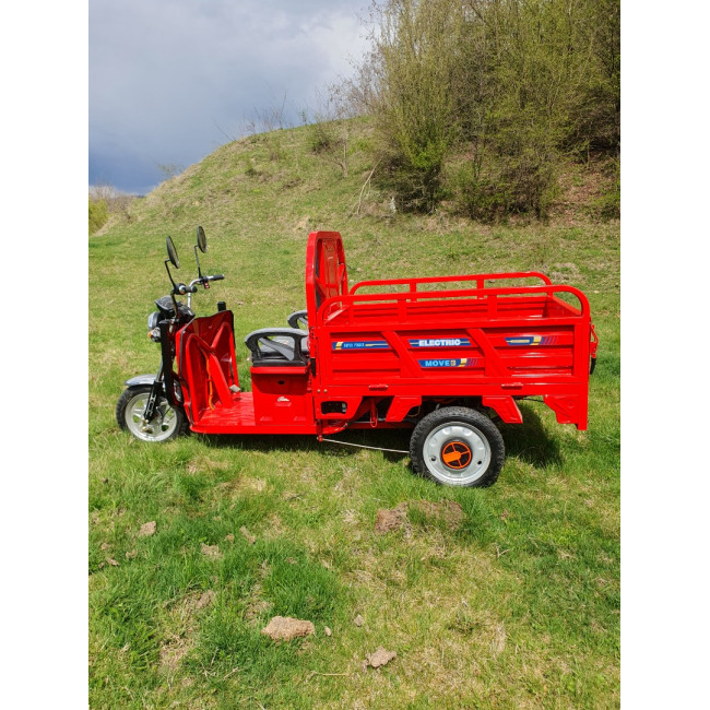 Triciclu Electric cu bena basculabila Tuk Tuk, GN1500DZH-7, Baterie 52Ah ROSU Triciclu Electric cu bena basculabila Tuk Tuk, GN1500DZH-7, Baterie 52Ah ROSU