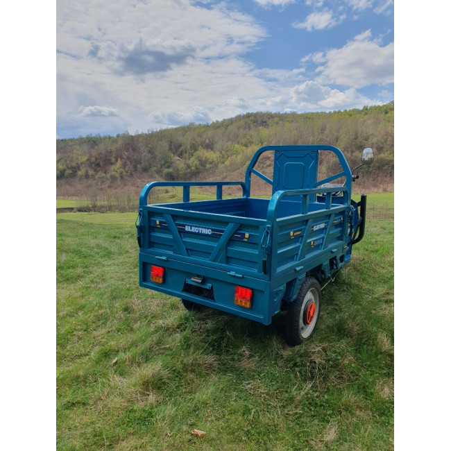 Triciclu Electric cu bena basculabila Tuk Tuk, GN1500DZH-7, Baterie 52Ah Albastru Triciclu Electric cu bena basculabila Tuk Tuk, GN1500DZH-7, Baterie 52Ah Albastru