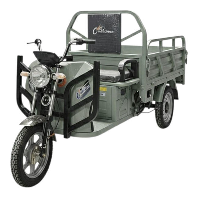 Triciclu Electric cu bena basculabila Tuk Tuk, GN1500DZH-7, Baterie 52Ah VERDE