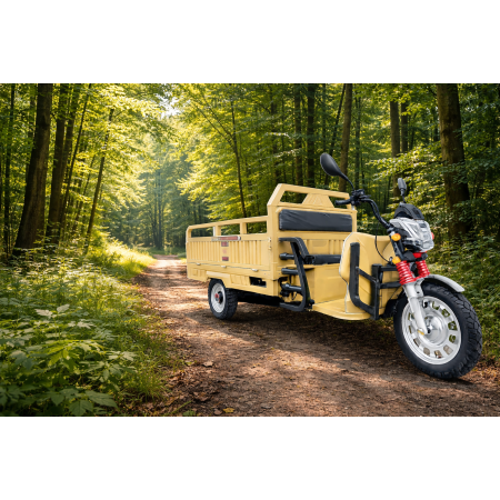 Triciclu Electric T08 cu bena basculabila 1500W 58Ah Alb