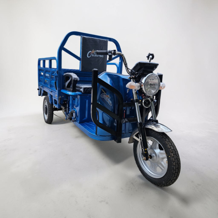 Triciclu Electric cu bena basculabila Tuk Tuk, GN1500DZH-7, Baterie 52Ah Albastru
